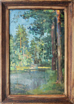 Неизвестный художник. Сосны. Этюд